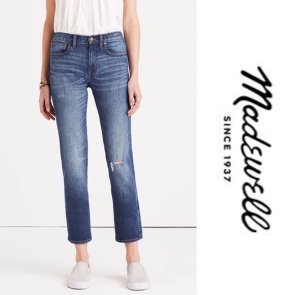 NWOT MADEWELL Straight Crop Jeans Crusier Ankle 25 - Picture 2 of 8